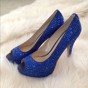 Enzo Angiolini EA Show You Jeweled Heels Size 7.5